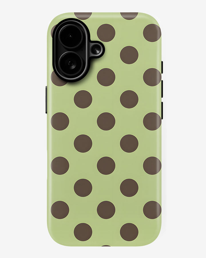Pistachio Olive Matcha Glossy Armour Shell Phone Cover
