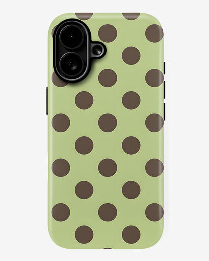Pistachio Olive Matcha Glossy Armour Shell Phone Cover