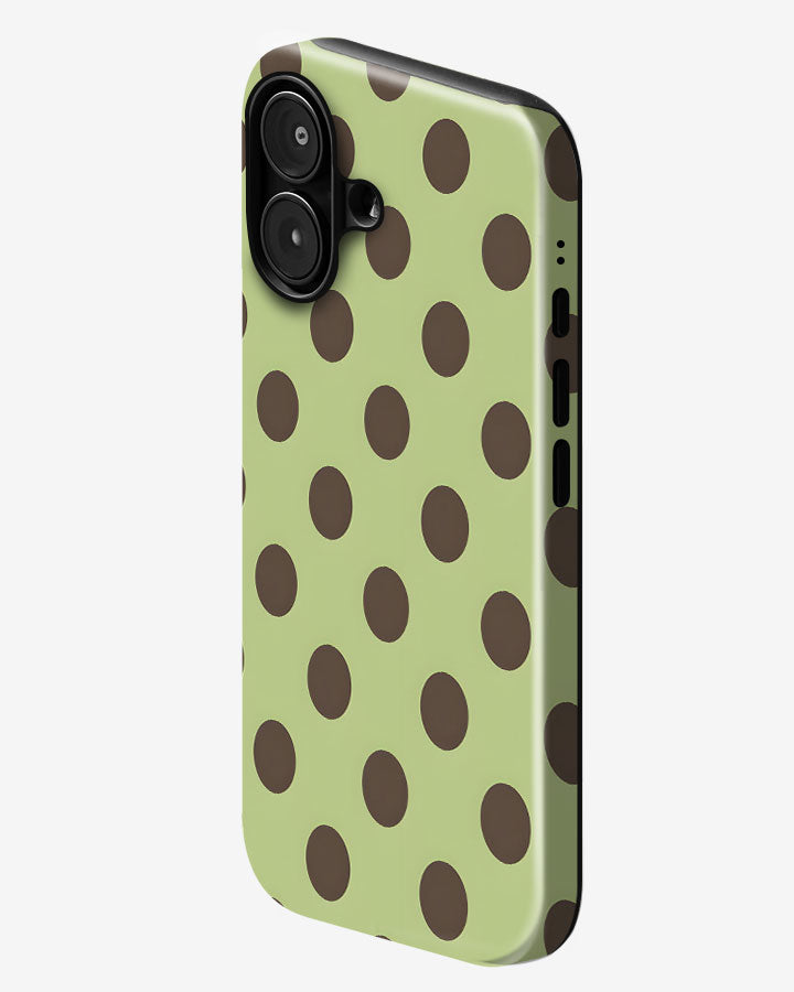 Pistachio Olive Matcha Glossy Armour Shell Phone Cover