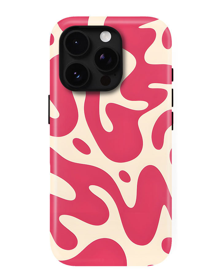 Raspberry Ripple Camo Glossy Armour Shell Phone Cover
