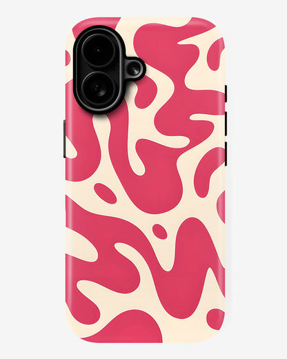 Raspberry Ripple Camo Glossy Armour Shell Phone Cover