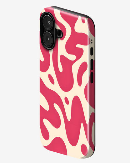 Raspberry Ripple Camo Glossy Armour Shell Phone Cover