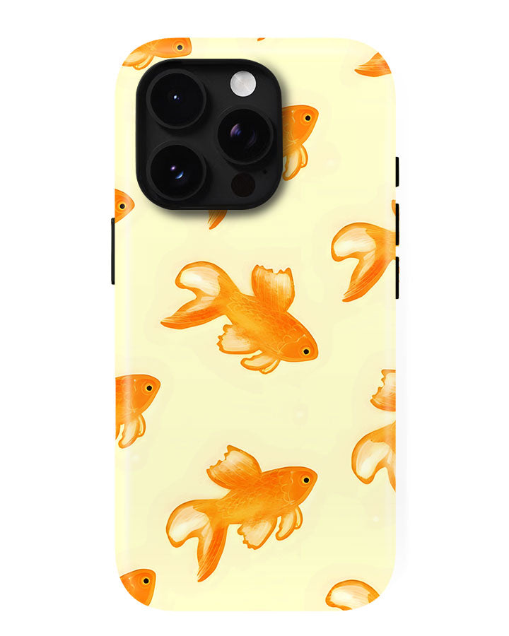 Golden Koi Glossy Armour Shell Phone Cover
