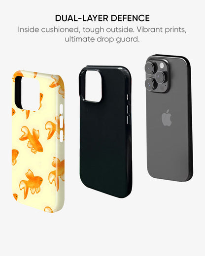 Golden Koi Glossy Armour Shell Phone Cover