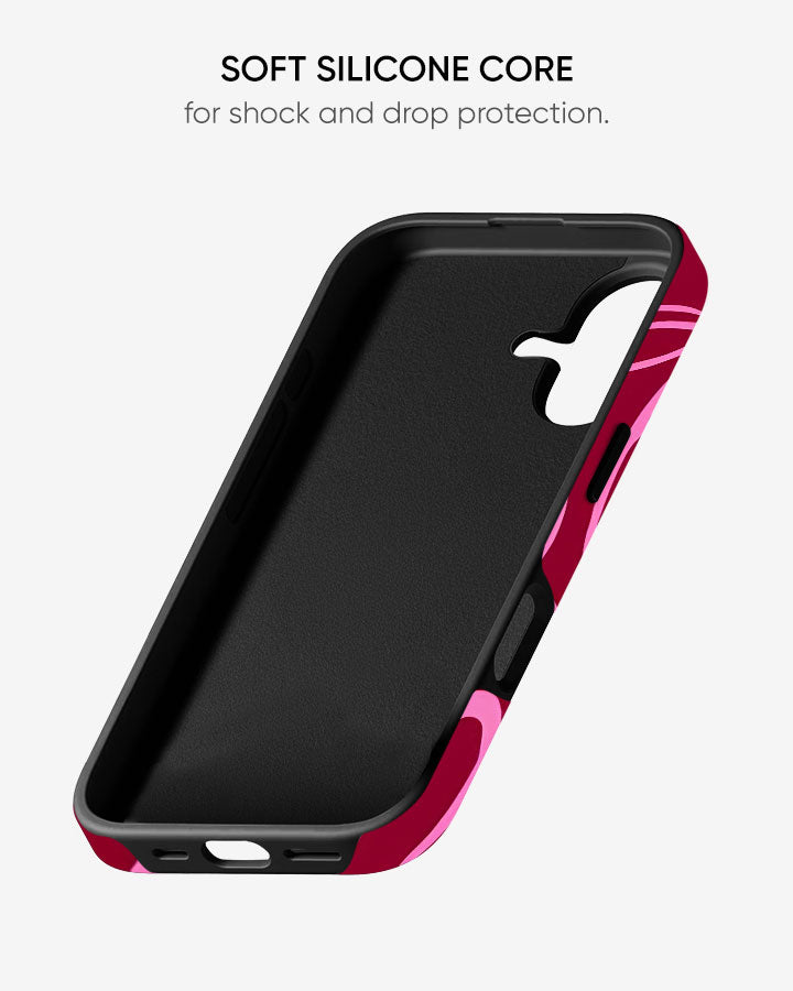 Magenta Botanica Glossy Armour Shell Phone Cover