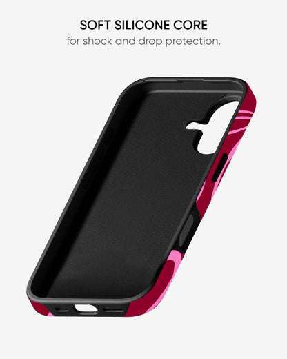 Magenta Botanica Glossy Armour Shell Phone Cover