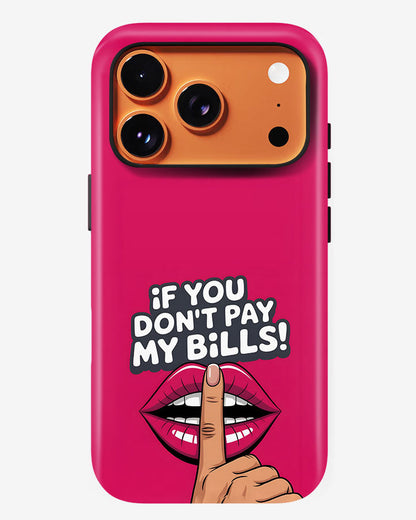 No Bills No Opinion Glossy Armour Shell Phone Cover