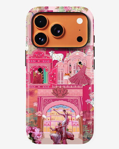 Pink Desi Palace Glossy Armour Shell Phone Cover