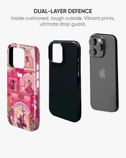 Pink Desi Palace Glossy Armour Shell Phone Cover