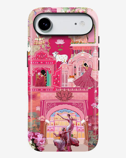 Pink Desi Palace Glossy Armour Shell Phone Cover
