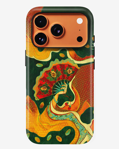 Emerald Swirl Garden Glossy Armour Shell Phone Cover