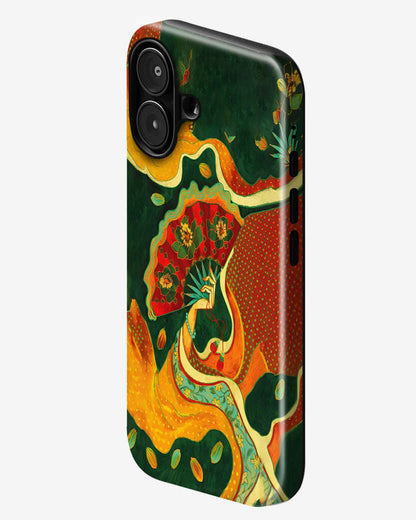 Emerald Swirl Garden Glossy Armour Shell Phone Cover