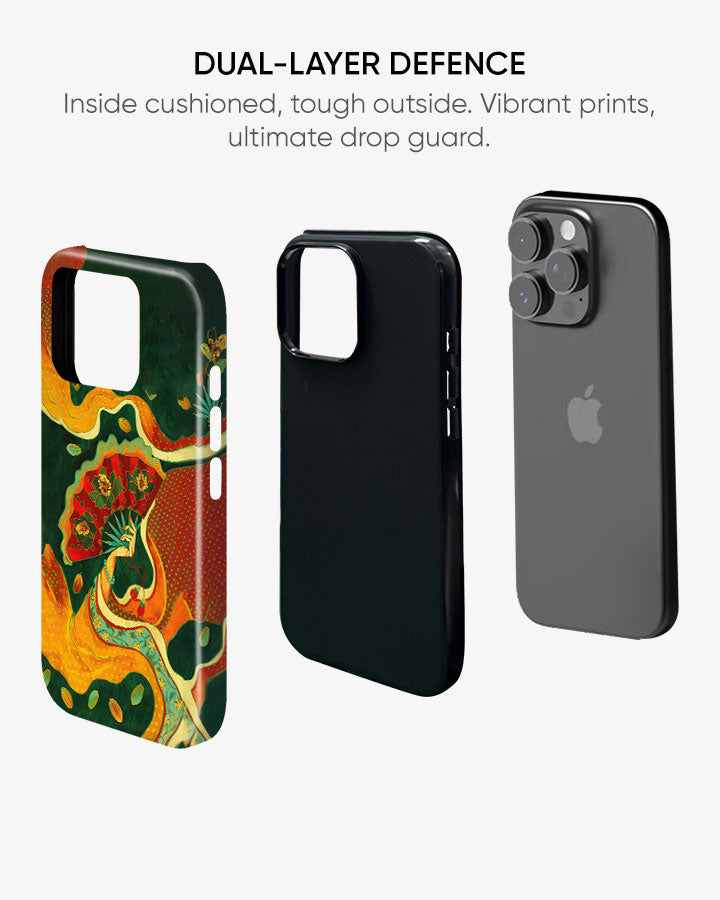 Emerald Swirl Garden Glossy Armour Shell Phone Cover