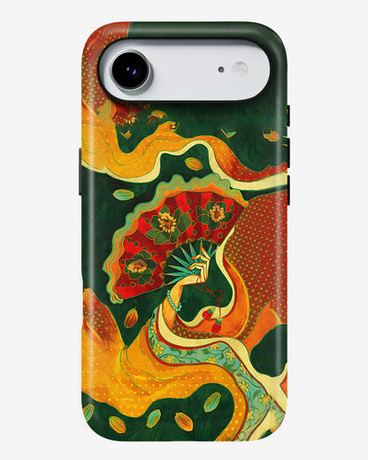 Emerald Swirl Garden Glossy Armour Shell Phone Cover