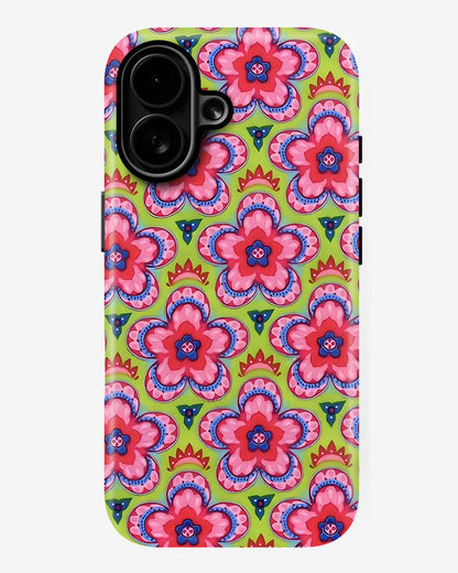 Pink Garden Pop Glossy Armour Shell Phone Cover