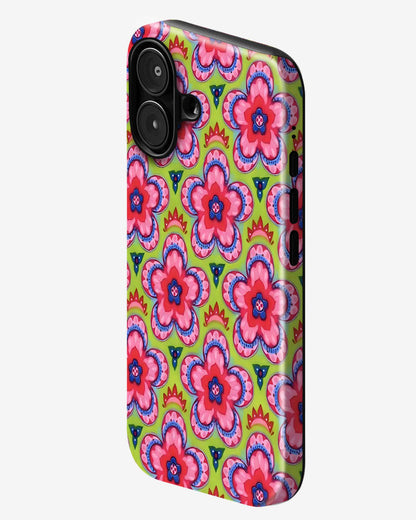 Pink Garden Pop Glossy Armour Shell Phone Cover