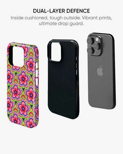 Pink Garden Pop Glossy Armour Shell Phone Cover