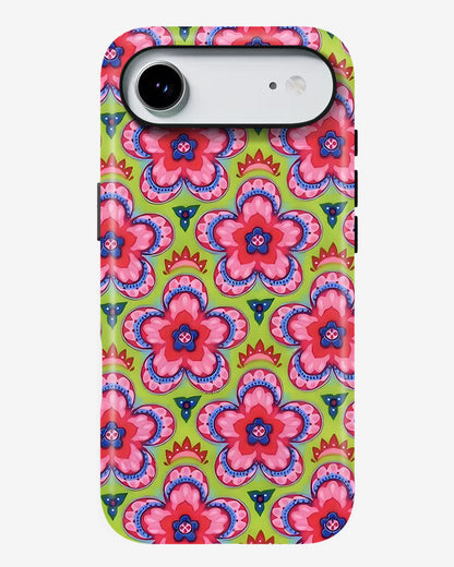Pink Garden Pop Glossy Armour Shell Phone Cover