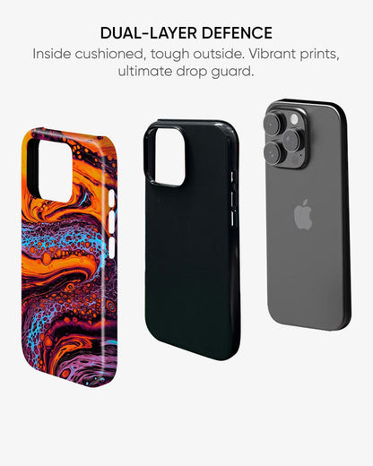 Neon Lava Glossy Armour Shell Phone Cover