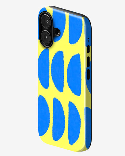 Blue Lemon Pop Glossy Armour Shell Phone Cover