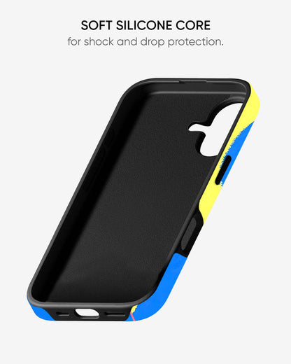 Blue Lemon Pop Glossy Armour Shell Phone Cover