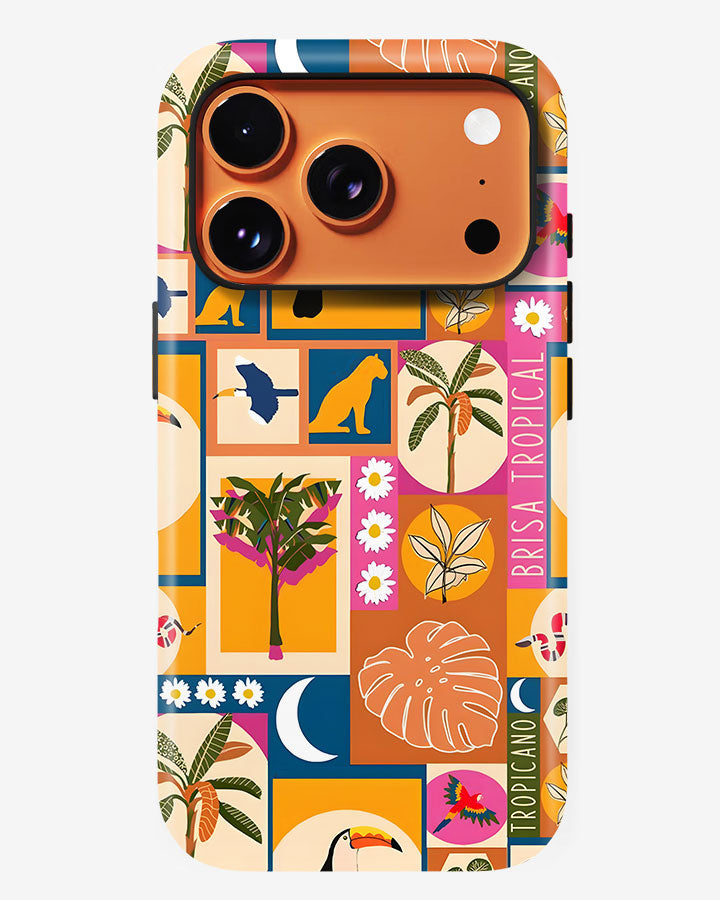 Tropical Pop Glossy Armour Shell Phone Cover