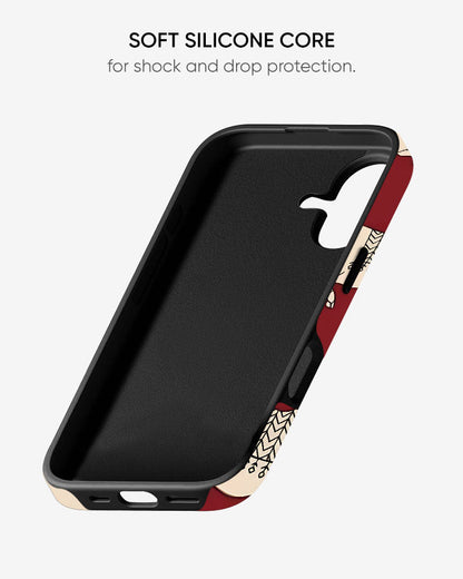 Maroon Cavalier Glossy Armour Shell Phone Cover