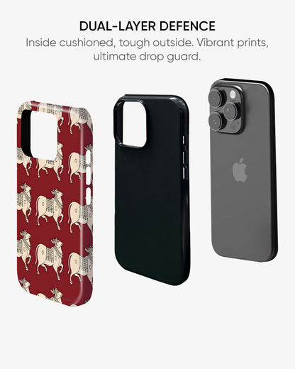 Maroon Cavalier Glossy Armour Shell Phone Cover