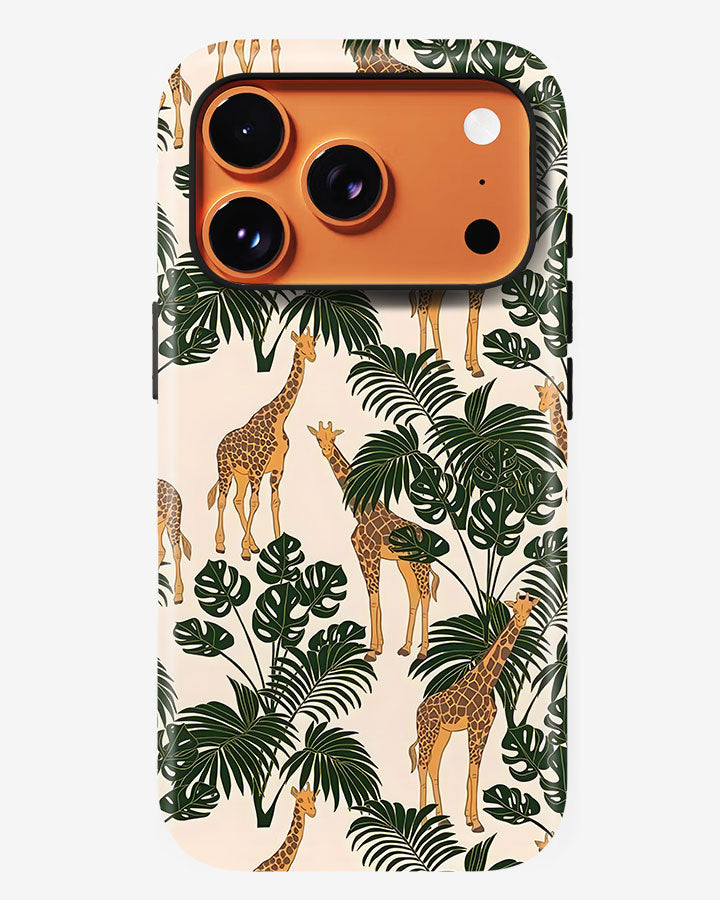 Savanna Tropical Giraffe Glossy Armour Shell Phone Cover
