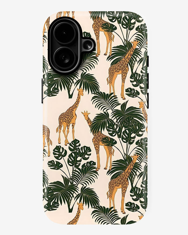 Savanna Tropical Giraffe Glossy Armour Shell Phone Cover