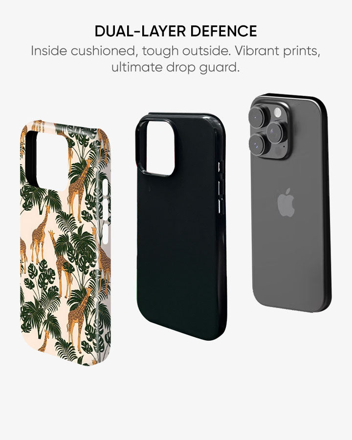 Savanna Tropical Giraffe Glossy Armour Shell Phone Cover