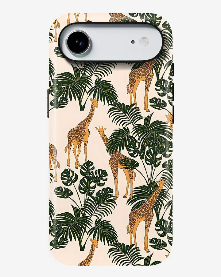Savanna Tropical Giraffe Glossy Armour Shell Phone Cover