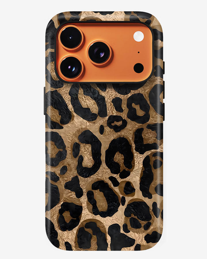 Leopard Luxe Glossy Armour Shell Phone Cover