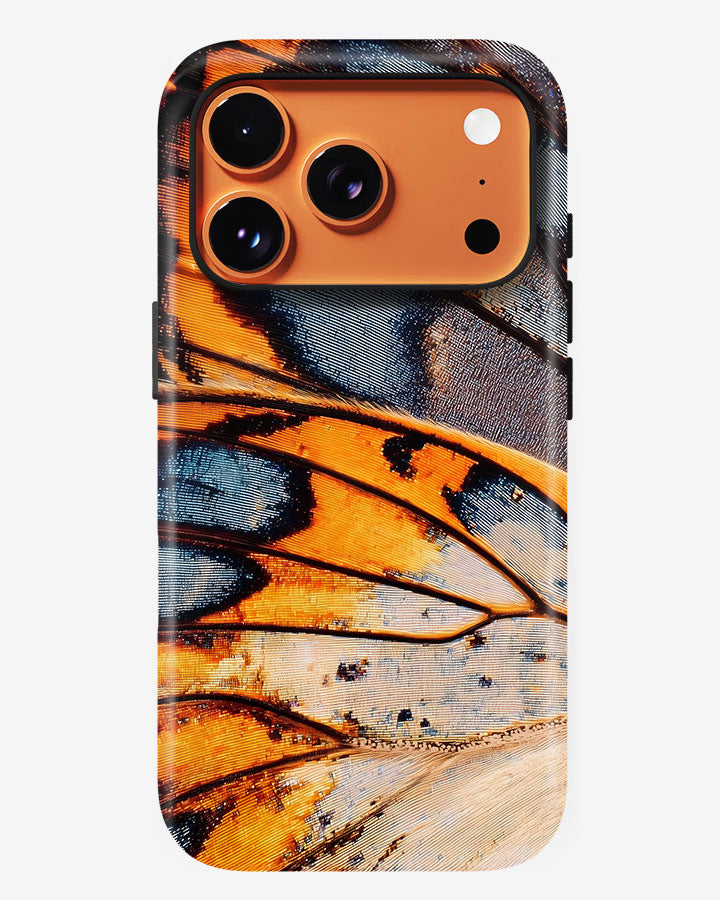 Amber Monarch Wings Glossy Armour Shell Phone Cover