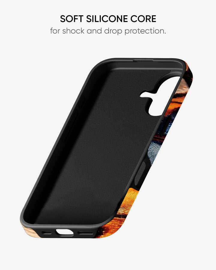 Amber Monarch Wings Glossy Armour Shell Phone Cover