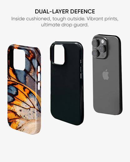 Amber Monarch Wings Glossy Armour Shell Phone Cover