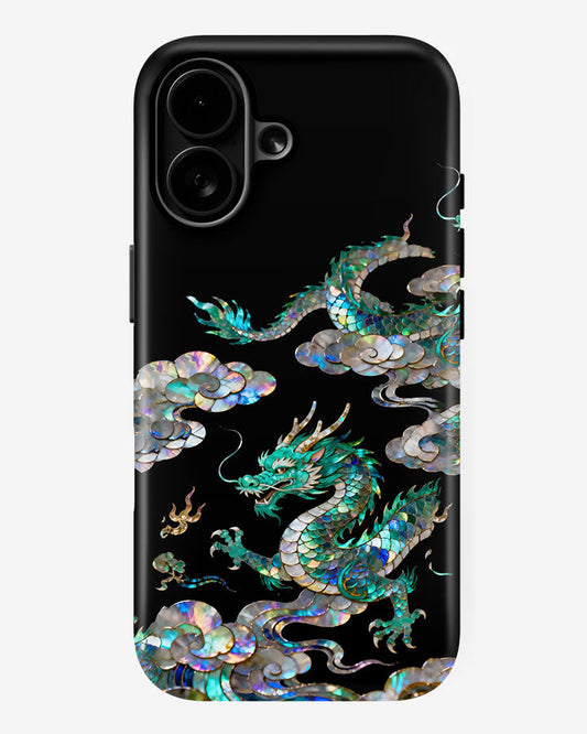 Mystic Jade Dragon Glossy Armour Shell Phone Cover