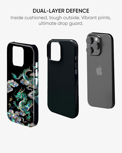 Mystic Jade Dragon Glossy Armour Shell Phone Cover