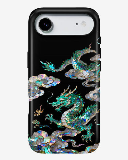 Mystic Jade Dragon Glossy Armour Shell Phone Cover