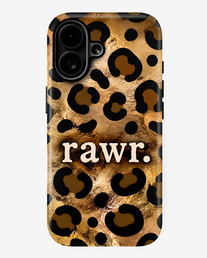 Golden Rawr Glossy Armour Shell Phone Cover