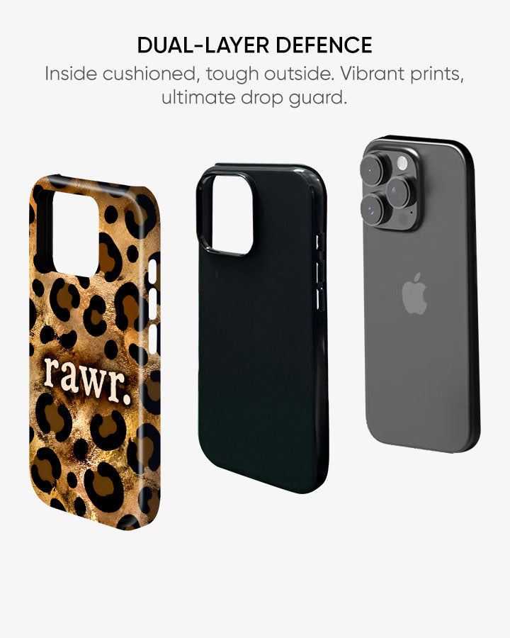 Golden Rawr Glossy Armour Shell Phone Cover