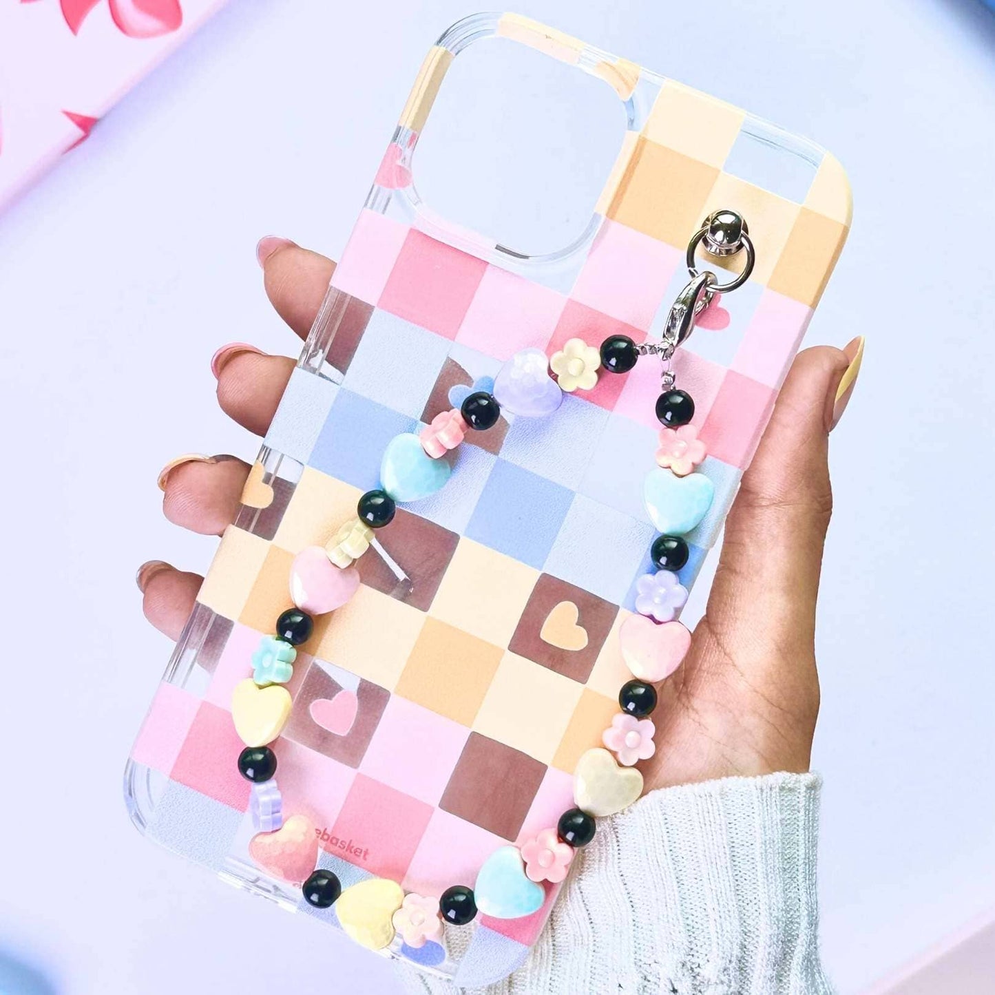 HeartRush Transparent Heartflowers Charm Phone Cover