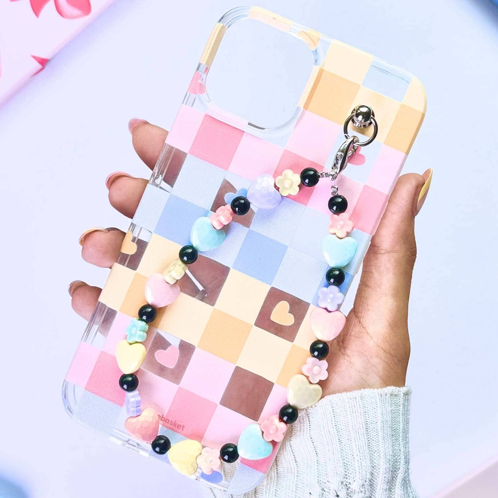 HeartRush Transparent Heartflowers Charm Phone Cover