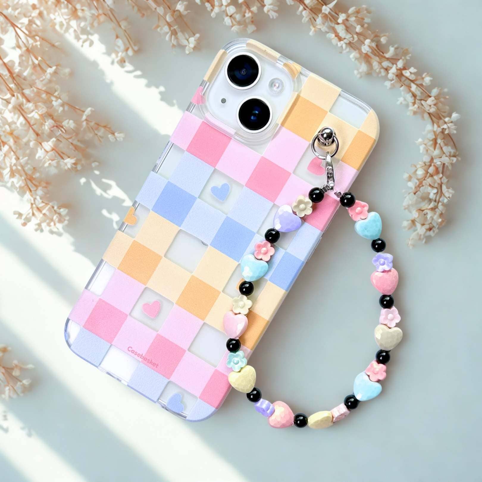 HeartRush Transparent Heartflowers Charm Phone Cover