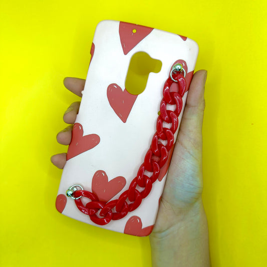 Heartsy Red Chain Phone Cover