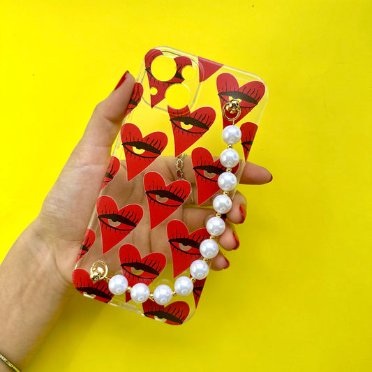 PeepLove Transparent Pearl Phone Cover