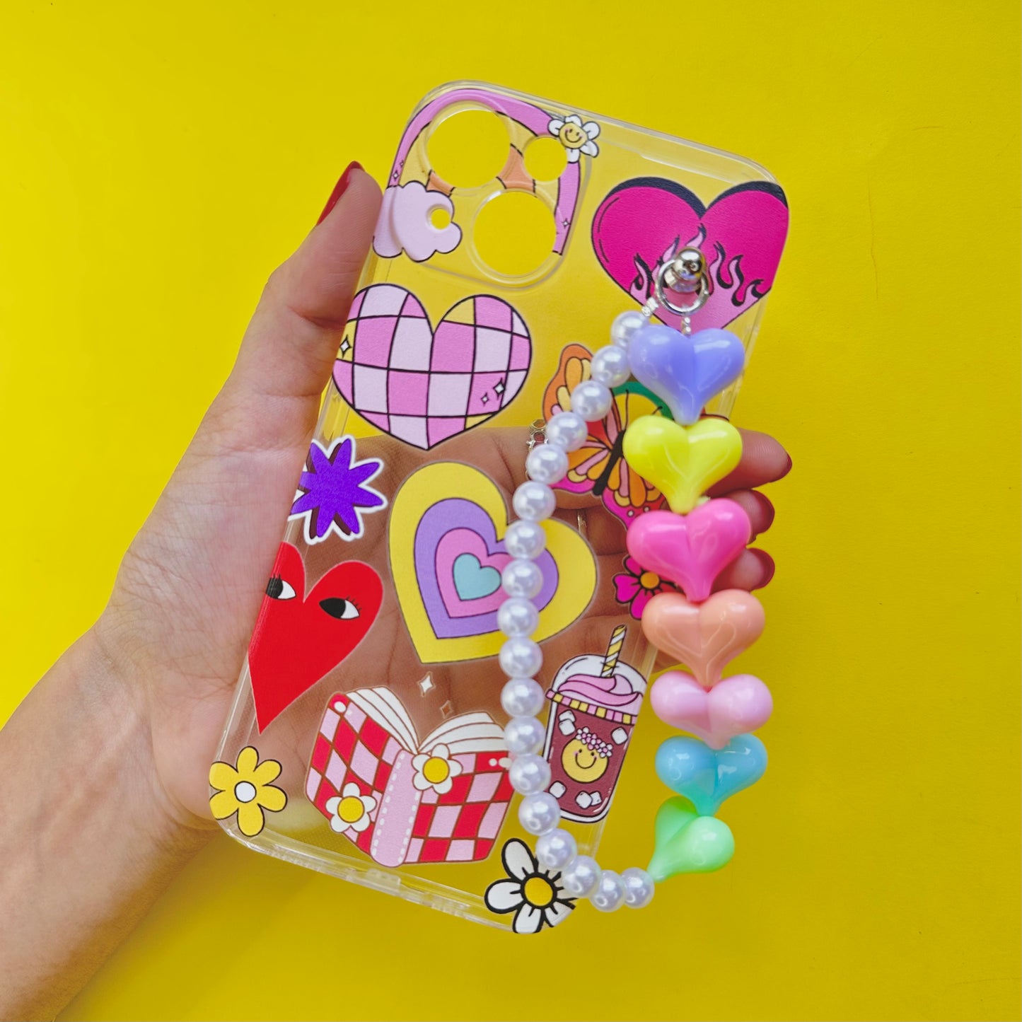 Diva Vibe Heart Fall Chain Silicon Phone Case