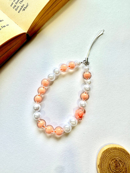Peachy Pearl Phone Chain Charm