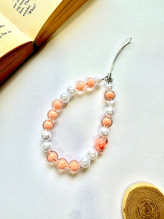 Peachy Pearl Phone Chain Charm