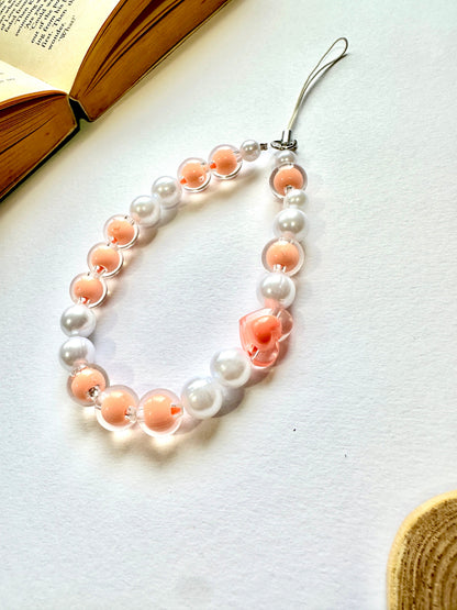 Peachy Pearl Phone Chain Charm